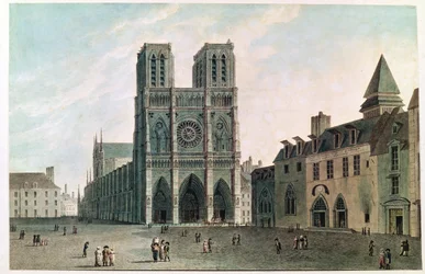 Het plein voor de Notre-Dame ten tijde van het Consulaat